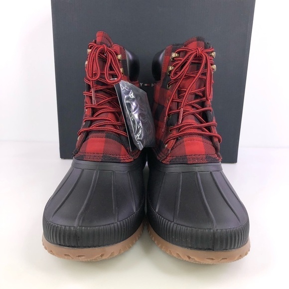 Tommy Hilfiger Men's Dark Red Collins 4 Waterproof Duck Lace Up Boots - Picture 4 of 7